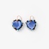 Fashionable earrings made of semi-precious stones and silver clasp