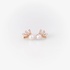 Small pink gold earrings with pearls