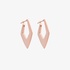 Plain pink gold pointy hoops