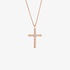 Pink gold gold cross with a diamond