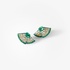 Titanium triangle stud earrings with semi precious stones