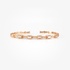 Pink gold open bangle bracelet with diamonds