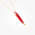 Sardine pendant with red enamel