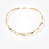 Gold chocker necklace with bamboo pattern