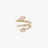 Snake ring in gold with diamonds