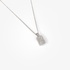 Mens silver pendant with diamonds