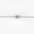 White gold eye tennis breacelet with sapphire