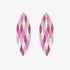 Μεγάλα κεραμικά σκουλαρίκια με ροζ ζαφείρια