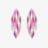 Large ceramic earrings with pink sapphires