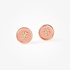 Yellow Gold Pink Round Earrings with Brilliant-Cut Diamonds