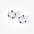 Impressive side earrings with sapphires and diamonds