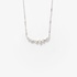 White gold necklace with a mixed cut yellow diamond row