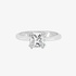 Solitaire princess-cut  diamond ring