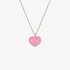 Heart enamel necklace "mom" with diamonds