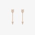 Gold arrow earrings with diamonds