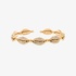 Sea shells gold bangle with diamonds