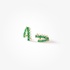 Modern double hoops with emeralds