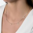Thin chain necklace with diamond motifs