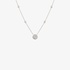 White gold round pendant with diamonds