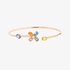 Flower bangle with colorful sapphires