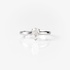 Solitaire pear cut diamond ring