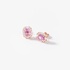 Κλασσικά σκουλαρίκια με ροζ ζαφείρια και διαμάντια