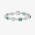 white gold bracelet with emeralds and diamonds