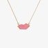 Netali Nissim silver necklace lips pink