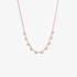 pink gold necklace with round charms