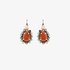 Fashionable earrings with semi-precious stones and silver clasp