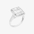 square diamond ring with invisible setting