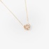 18K Yellow Gold Diamond Heart Necklace