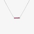 White gold pendant with rubies and diamonds
