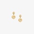 Dangle bezel earrings with yellow diamonds