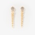 Fashionable long gold earrings