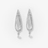 Fine modern white gold earrings with white topaz and diamonds