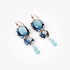 Fashionable earrings made of semi-precious stones and silver clasp