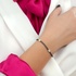 bracelet with black diamonds and square diamond setting