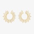 Gold side earrings with diamonds