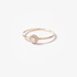 Thin gold ring with diamonds