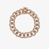Pink gold bold chain bracelet with brown diamonds