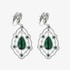Emerald earrings with diamonds