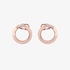 pink gold front hoops with diamonds