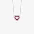 White gold ruby heart pendant