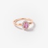 Pink small rosette ring