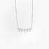 White gold thin chain necklace with diamond drops