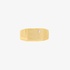 Mens yellow gold riged ring