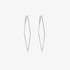 White gold rhombus shaped  hoops with diamonds