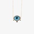 pendant evil eye with carved agate and black diamonds