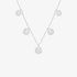 White gold necklace with round diamond charms